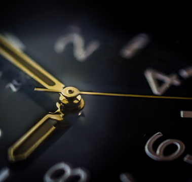 Close up of clock face