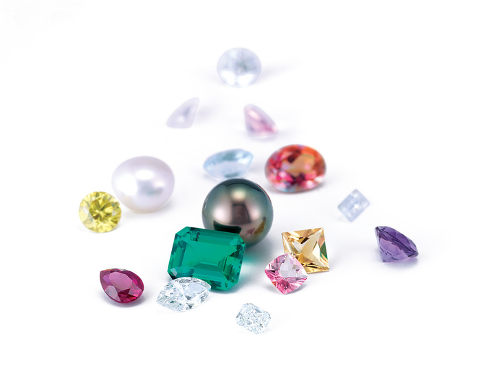 A group of precious and semi-precious stones