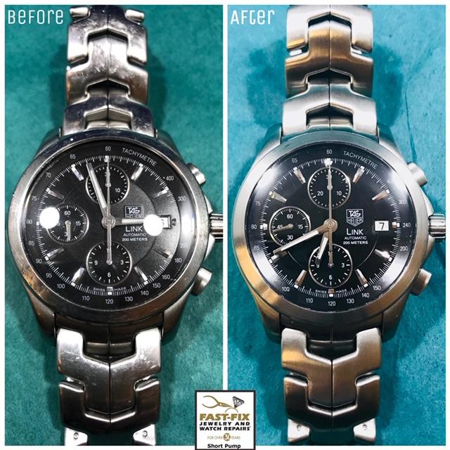 Tag Heuer watch service and band refurbishing