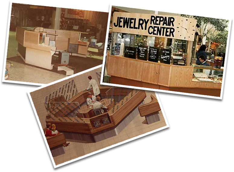 Three images of Fast Fix store locations from 1984